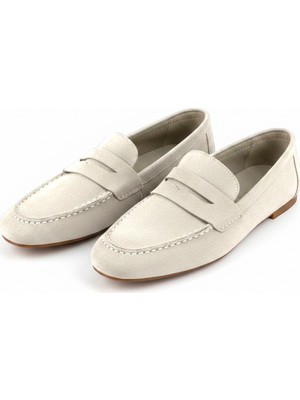 Meril Shoes Kadın Tay Tüyü Süet Günlük Rahat Şık Loafer Ayakkabı
