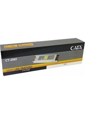Cata CT-2561 17 Amper Şerit LED Trafosu 200W Slim-Fansız