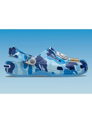 Crocs Classic Clog A Bathing Ape Abc Camo Blue