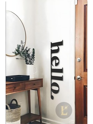 Lazeron Hello Duvar Yazsısı 40CM 5mm Mdf
