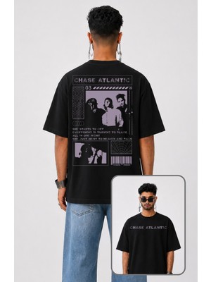 Fuddy Moda Unisex Oversize Rock Band Chase Atlantic Sırt Baskılı Tişört