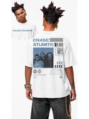 Fuddy Moda Unisex Chase Atlantic Void Sırt Baskılı Tişört, Oversize Rock Band Temalı Tshirt