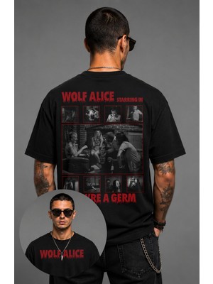 Fuddy Moda Unisex Oversize Wolf Alice Sırt Baskılı Rock Band Temalı Tişört