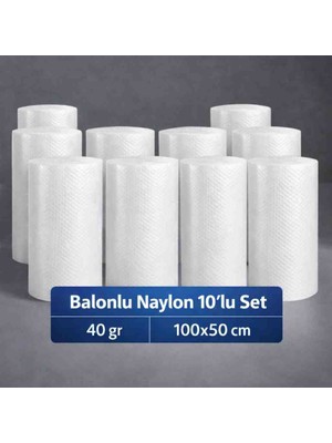 Hbnc 40 gr 100X50 Balonlu Naylon 10 Lu Set