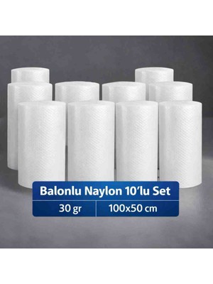 Hbnc 30 gr 100X50 Balonlu Naylon 10 Lu Set