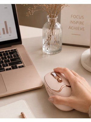 Genel Tedarik Ergonomik Tasarımlı Kablosuz Mouse Bluetooth ve USB Alıcılı