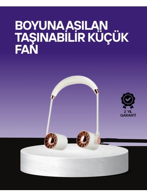 Genel Tedarik Boyun Askılı Katlanabilir Fan 1000 Mah USB Şarjlı Taşınabilir