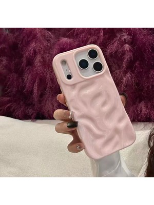 Edelfu iPhone 17 Pro Uyumlu - Yumuşak Silikon Karmaşık Dalgalı Renkli Koruyucu Kılıf