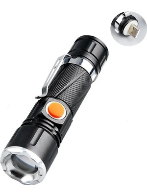 Marsilyan™- P50 LED Şarjlı Mıknatıslı USB El Feneri  WT-622