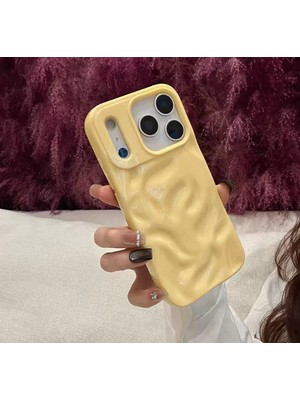 Edelfu iPhone 17 Pro Uyumlu - Yumuşak Silikon Karmaşık Dalgalı Renkli Koruyucu Kılıf