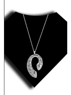 Roxx Jewellery 925 Ayar Gümüş Dalga Desenli Tasarım Mirea Kadın Kolye