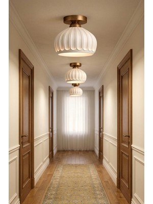 Limon 3D Desing Mat Beyaz Plafonyer Avize Modern Tavan Aydınlatma E27 Duy Şık Minimal Lamba