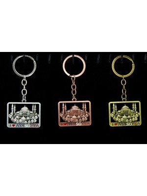 SHC4200 Metal Ayasofya Anahtarlık Kare Tasarım