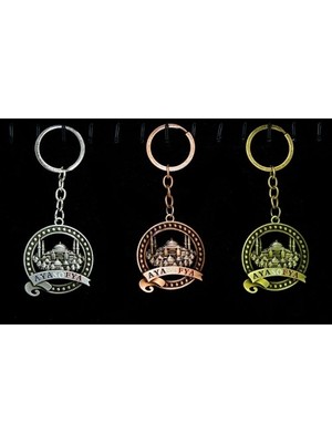 SHC4200 Metal Ayasofya Anahtarlık Yuvarlak Tasarım