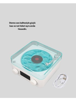 Zero Land Flzdgnkr 3-1 Kablosuz Bluetooth Hoparlör – Gece Lambalı, Saatli, Retro Tasarım