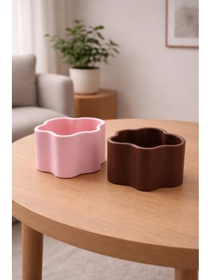 Çiçek Formlu Dekoratif Organizer – Iki Adet Masaüstü Düzenleyici | 3D Baskı