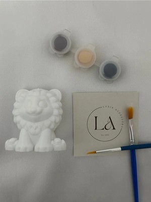 Sevimli Aslan Boyama Seti | Çocuklar Için 3D Figür Boyama Kiti
