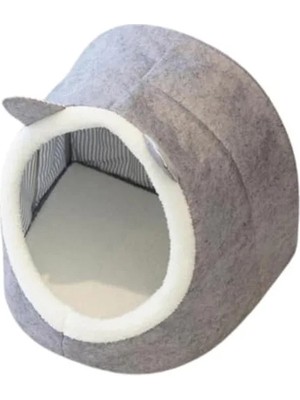 Esranın Dünyası Katlanabilir Keçe Kedi Evi, Peluşlu Yatak ile Konforlu Yuva