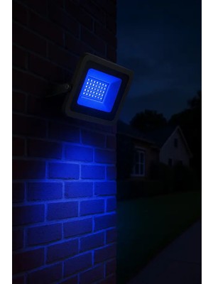 20W Mavi LED Projektör IP65 Su Geçirmez Dış Mekan Aydınlatma