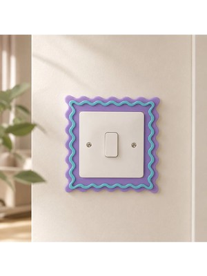 Dekoratif Anahtar Çerçevesi – Renkli Işık Düğmesi Süsü Modern Ev Dekoru