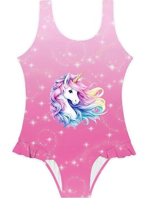 Slipstop Çok Renkli Kız Çocuk Desenli Mayo Emma Swimsuit