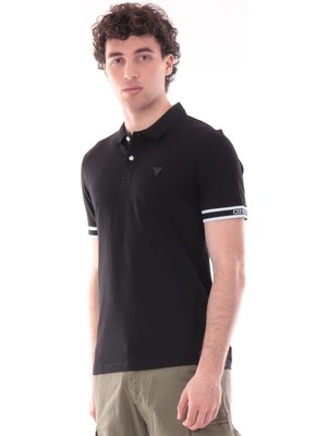 Guess Siyah Erkek Polo T-Shirt M6GP60K3076-JBLK Siyah Polo T-Shirt