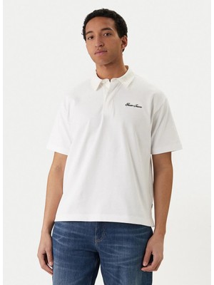Guess Jeans Beyaz Erkek Polo T-Shirt M6GP13KCYM1-G011 Beyaz Polo T-Shirt