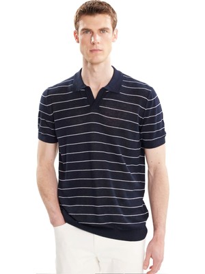 Ted Baker Lacivert Erkek Çizgili Kazak TBMRKW2002