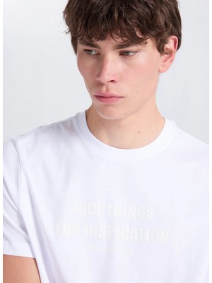 Back And Bond Beyaz Erkek T-Shirt BTS1006800000