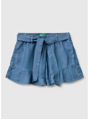 United Colors Of Benetton Lacivert Kız Çocuk Şort 4FFKC904W