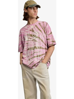 Desigual Çok Renkli Erkek Batik Desenli T-Shirt 26SMTK14 Ts_tıe Dye Orange