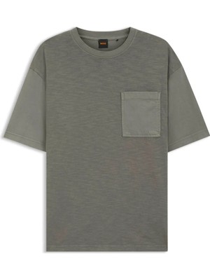 Boss Haki Erkek Relaxed T-Shirt TE_LASER_50560372