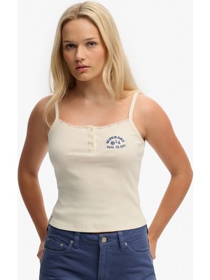 Superdry Beyaz Kadın Nakışlı Atlet W6012154A