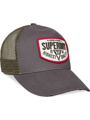 Superdry Antrasit Kadın Logo Baskılı Şapka W9010176A