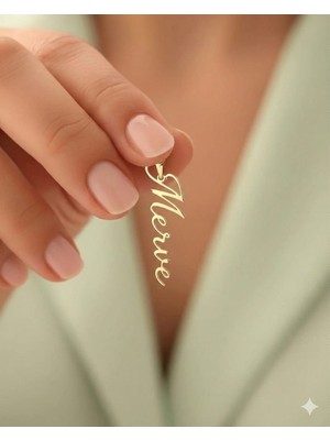 925 Ayar Gümüş Papatya Silver Kişiye Özel Isimli Imza Kolye Ucu.rose.gold.rodaj Renk Seçeneği