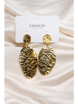 Happy Aksesuar Sallantılı Gold Renk Kadın Küpe