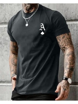 Nigrum Pardus Nıgrum Pardus Ace Of Spades Baskılı %100 Pamuk Büyük Beden Yeni Sezon Erkek T-Shirt