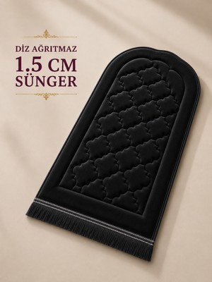 Bripurga Ortopedik Seccade Diz Ağrıtmaz 1.5 cm Sünger Destekli Kadife Namazlık