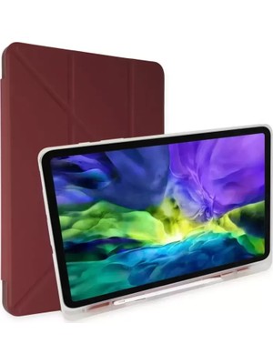 Esranın Dünyası Newface Apple Ipad 10.2 (8.nesil) Kılıf Kalemlikli Mars Tablet Kılıfı - Mürdüm