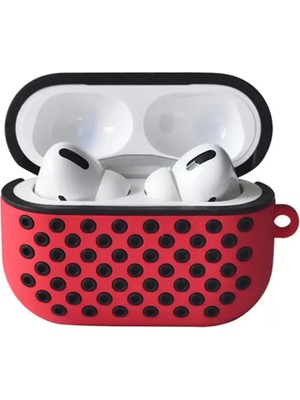 Esranın Dünyası Newface Apple Airpods Pro 2 (2.nesil) Spor Delikli Kılıf - Kırmızı-Siyah