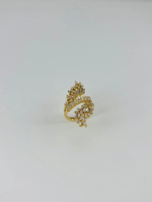 Aslanoğlu Store Ayarlanabilir   Zirkon Taşlı Pirinç Bijuteri Yüzük - YZ0177-1