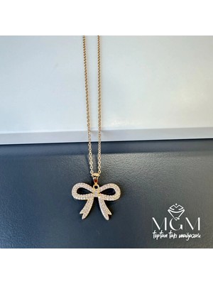 Aslanoğlu Store Zirkon Taşlı Fiyonk Kolye - KL0017