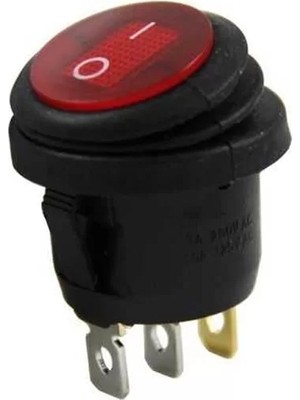 Aslanoğlu Store IC-131W Yuvarlak 220 Volt Işıklı Su Geçirmez On/off Anahtar