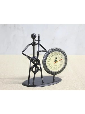 Aslanoğlu Store Metal Saatli Keman Çalan Müzisyen ALK4333