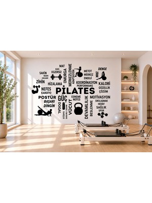 FTR Malzemecim Pilates Spor Salonu Için Büyük Dayanıklı Sticker 105X145