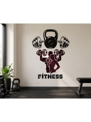 FTR Malzemecim Fitness Duvar Stickerı – Şeffaf Folyo Uv Baskı Spor Salonu Dekoru
