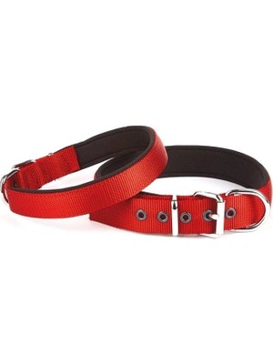 Colezium Seri Dokuma Köpek Boyun Tasması 5X50-60CM Kırmızı
