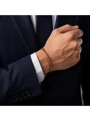Sevil Gülgün Atelier Saf Bakır El Çalışması Erkek  Bileklik Kararmaz