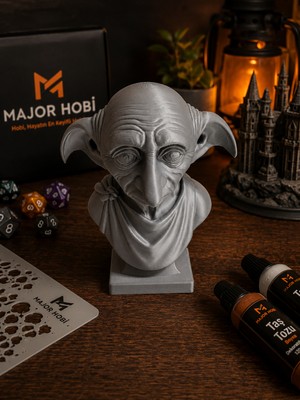 Major Hobi Dobby Büst Dekoratif 3D Baskı Heykel Obje 12 cm Koleksiyonluk Figür