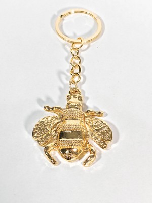 Moncuk Design Arı Figürlü Gold Anahtarlık - Şık, Detaylı ve Zarif Tasarım